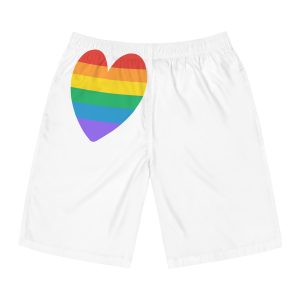 Rainbow Pride Heart Lgbtq Pride Month Celebration Mens Board Shorts Aop