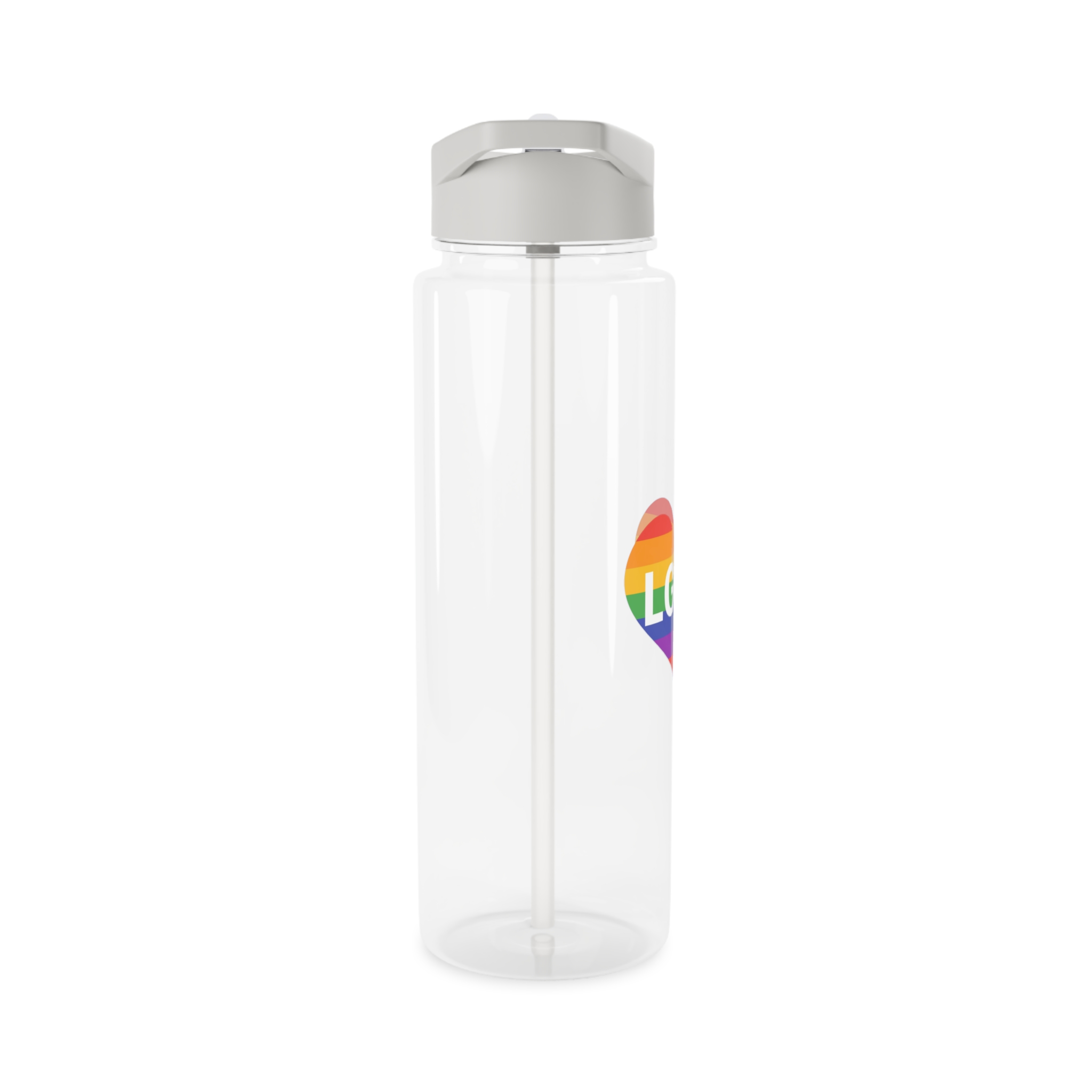 Lgbt Rainbow Colors Heart Mark Lgbt Letters Tritan Water Bottle - Image 8
