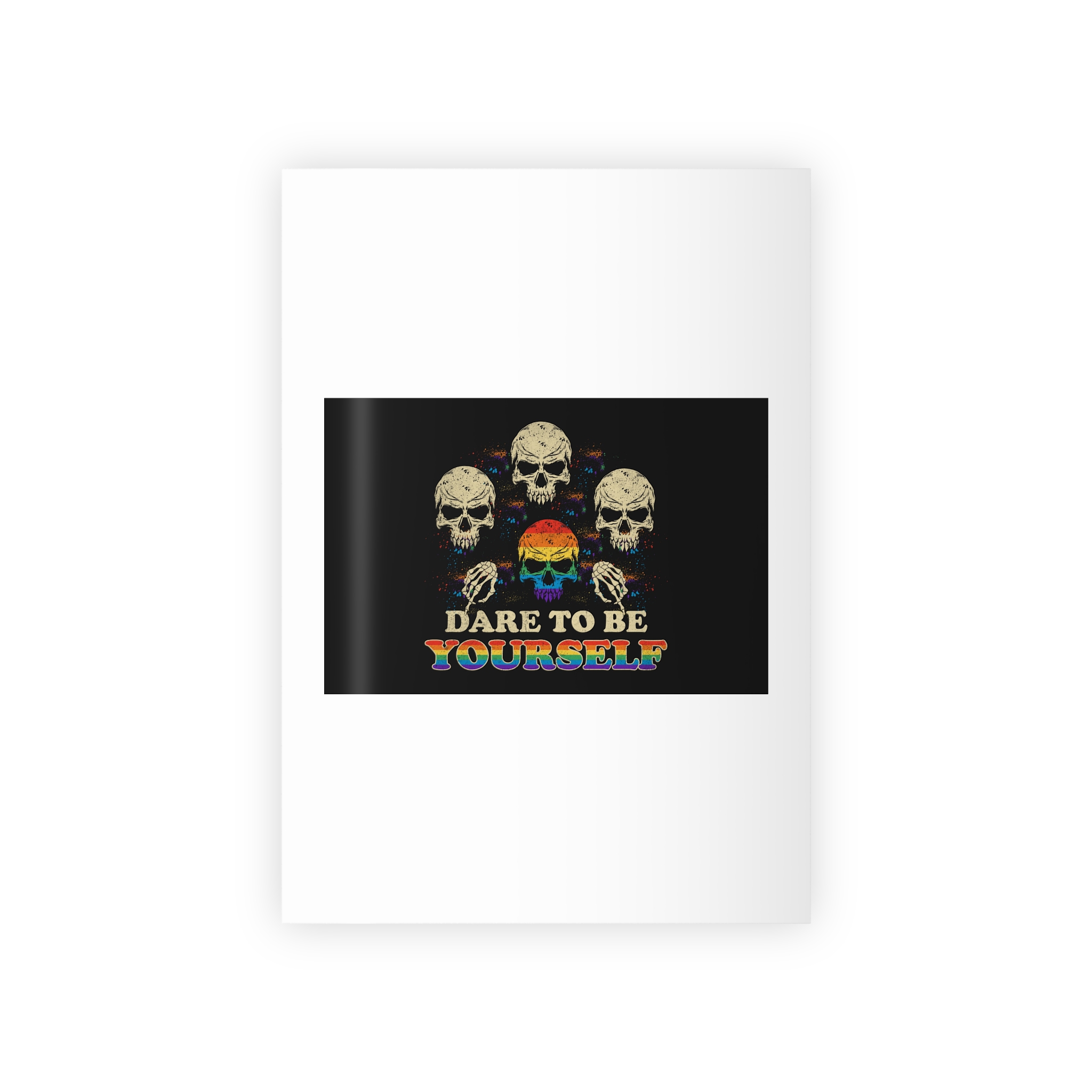 Skull Pride Rainbow Vintage Vector Premium T Shirt Gift Wrapping Paper Rolls 1pc