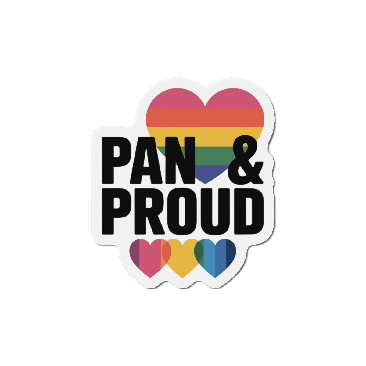 Pan Proud T Shirt Design Isolated White Background 2 Die Cut Magnets - Image 13
