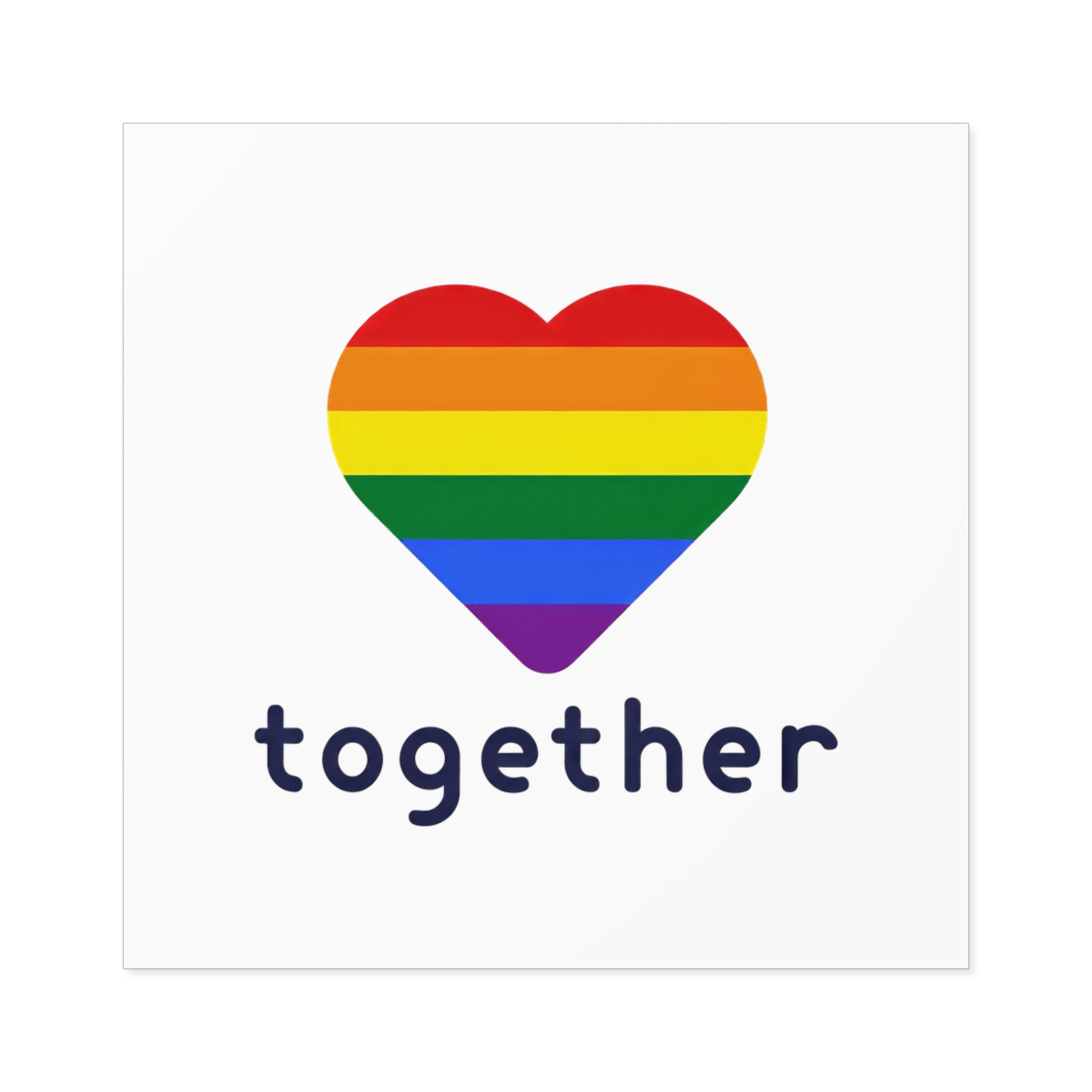 Lgbt Flag With Textlgbt Flag With Text Laminate Stickers Square - Image 17