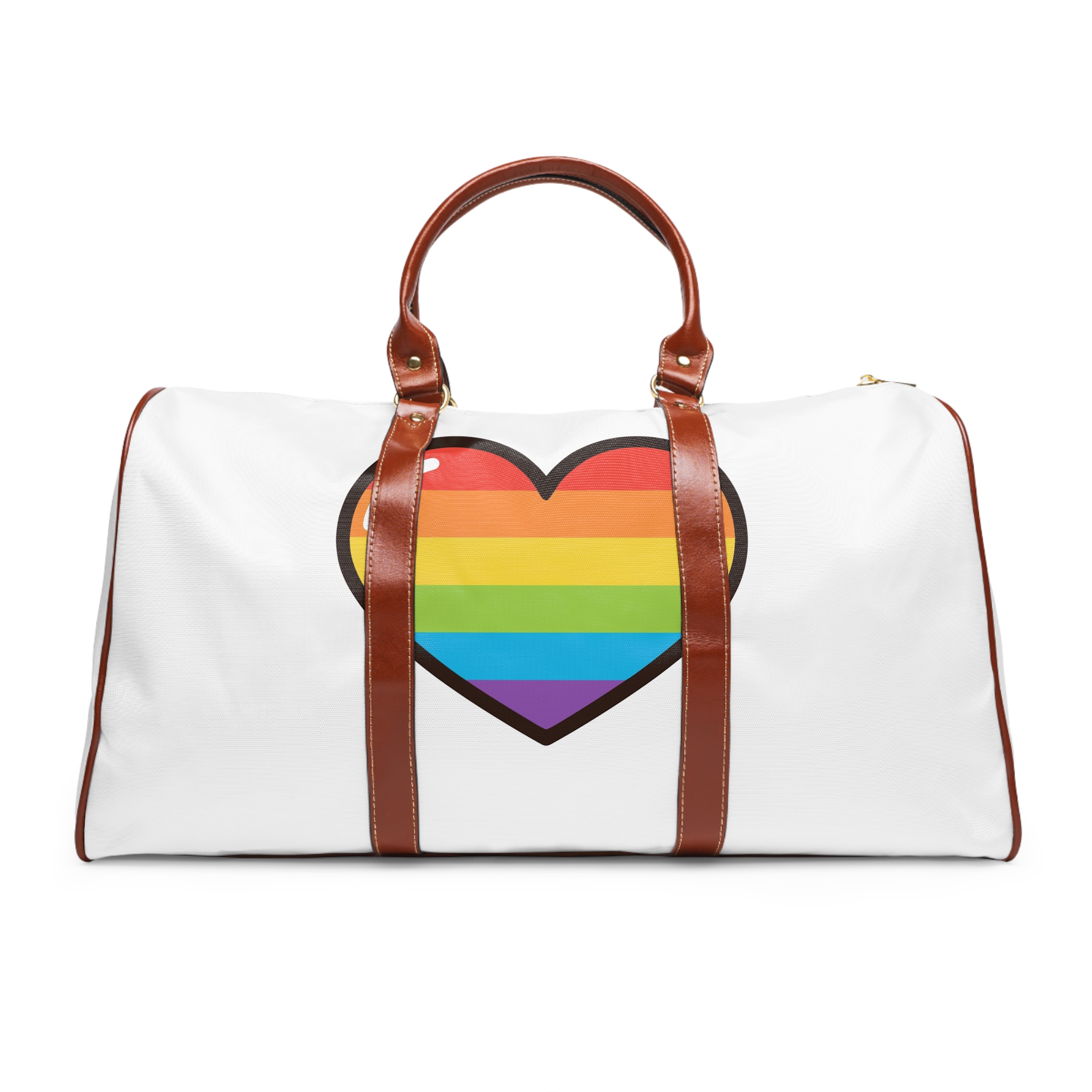 Lgbtq Pride Rainbow Heart Icon1 Waterproof Travel Bag