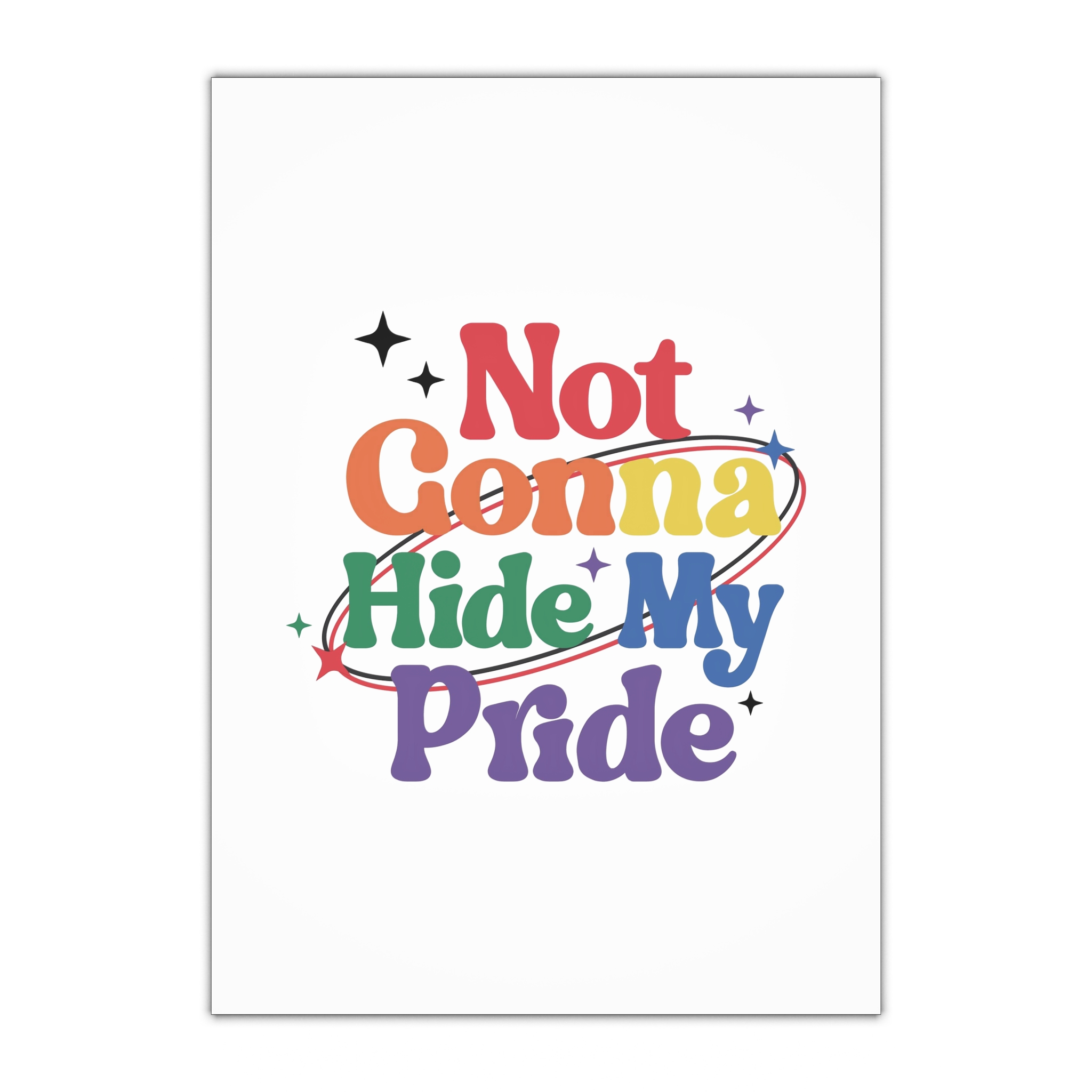 Poster That Says Gonna Hide My Pride Gift Wrapping Paper Sheets 1pc