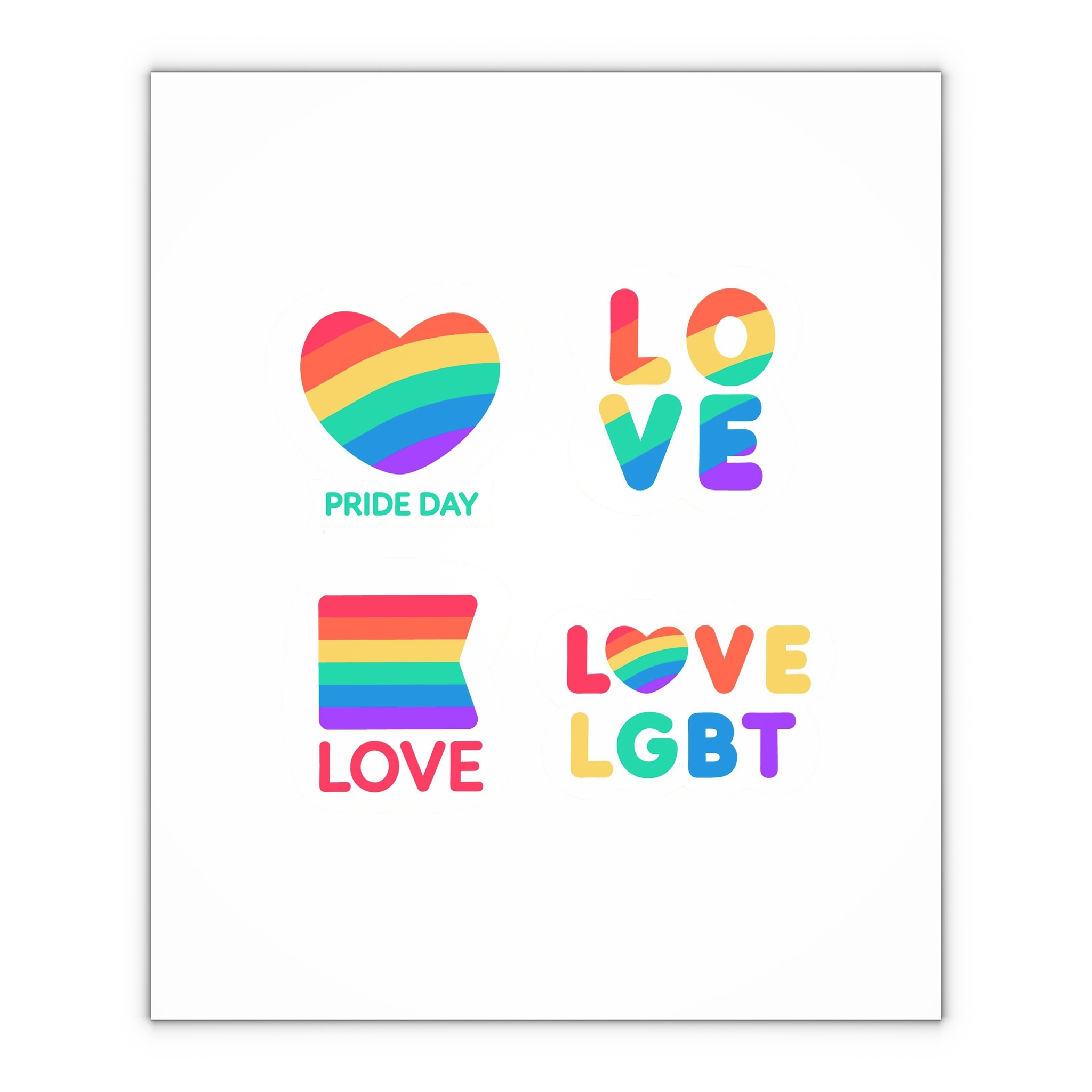Pride Day Label Collection Theme Gift Wrapping Paper Sheets 1pc - Image 4