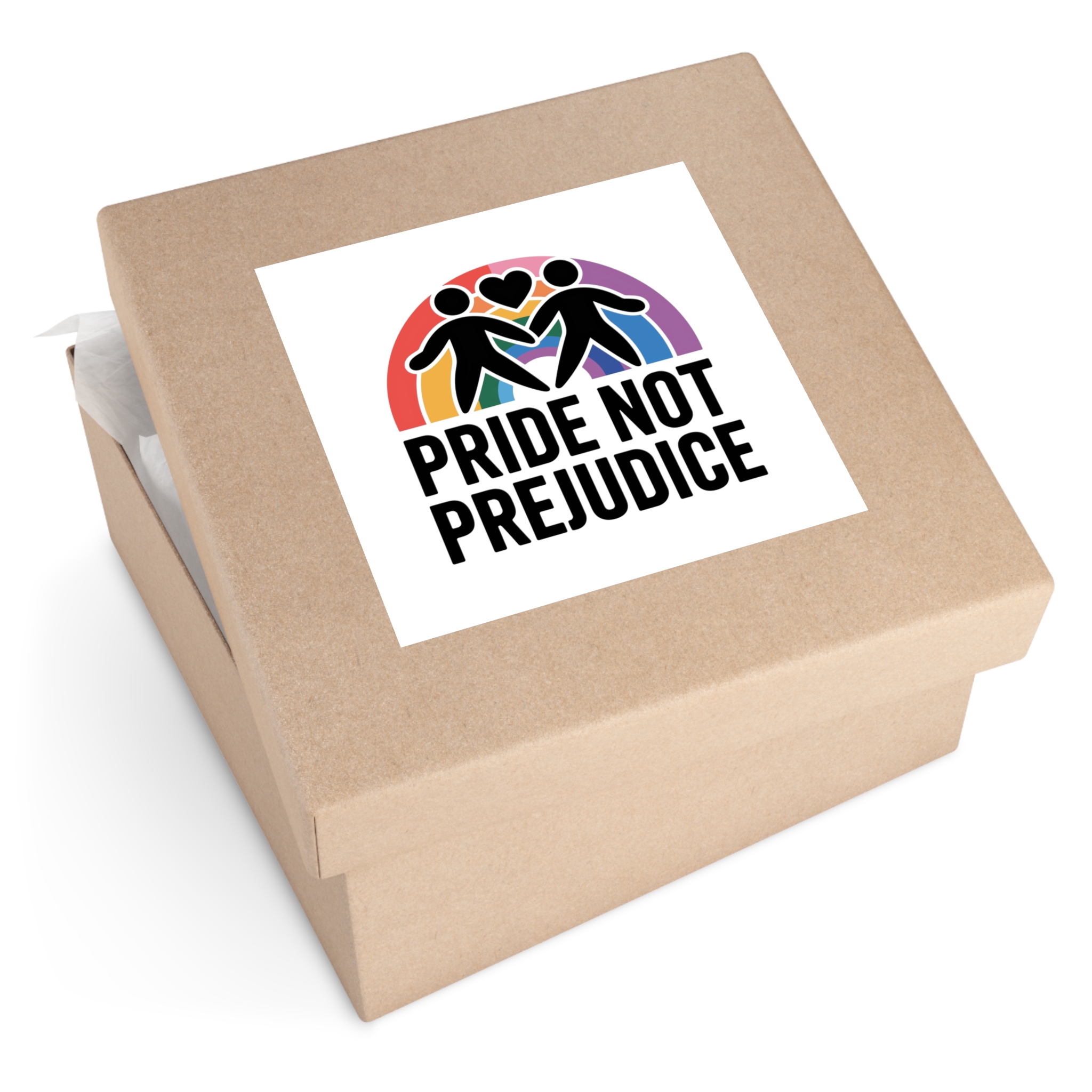 Pride Prejudice T Shirt Design Isolated White Background Laminate Stickers Square - Image 51