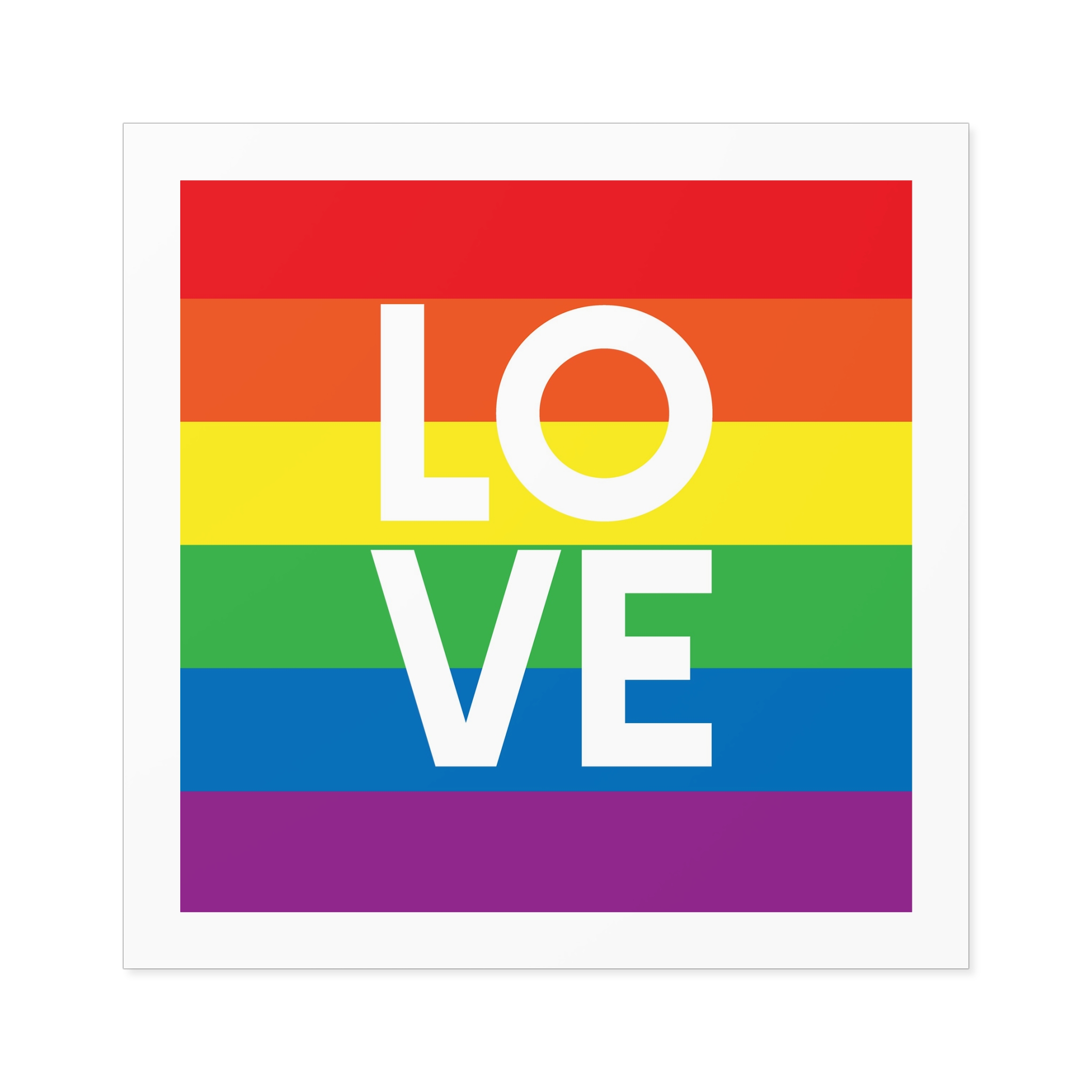 Love Lgbt Squere White Laminate Stickers Square - Image 49