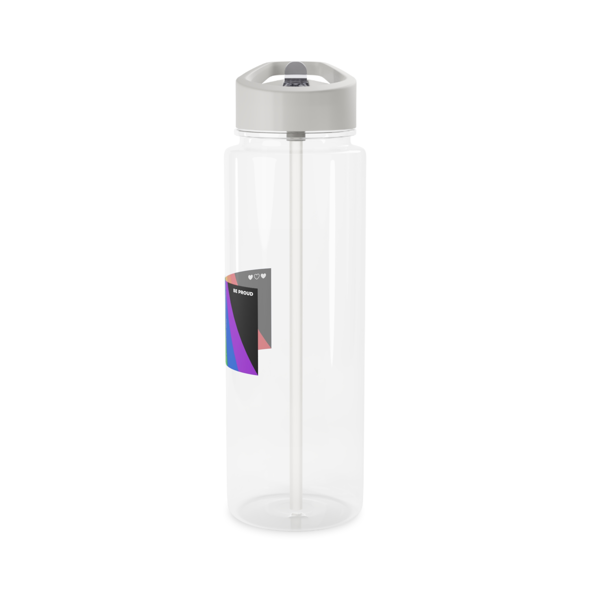 Modern Colorful Pride Zoom Background Tritan Water Bottle - Image 7