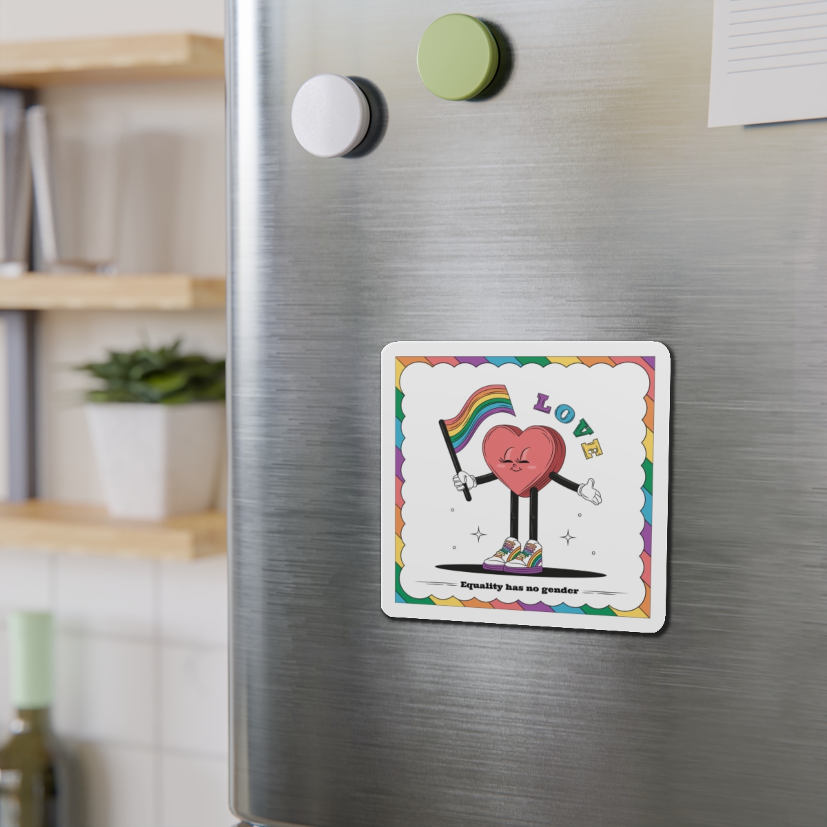 Hand Drawn Illustration Pride Month Celebration Die Cut Magnets - Image 9