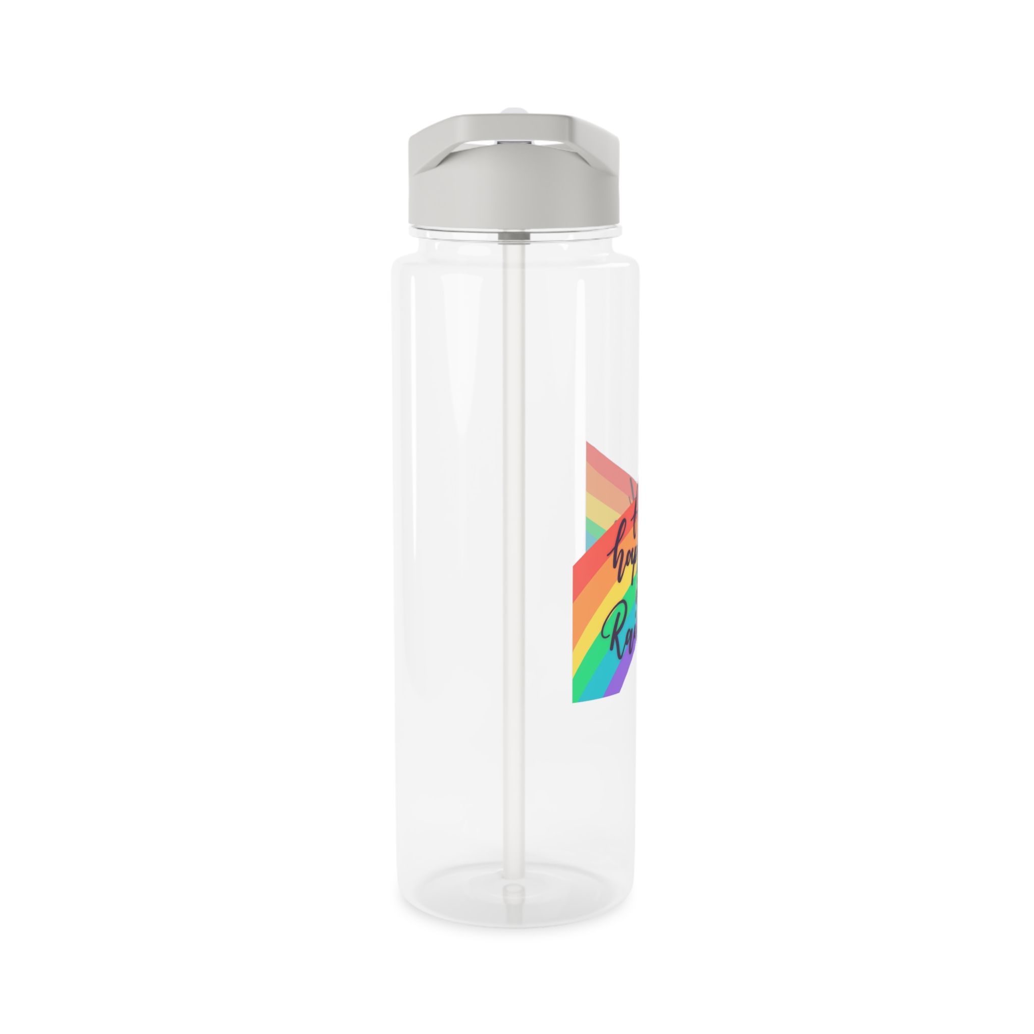 Pride Day Lettering With Rainbow Colors Tritan Water Bottle - Image 8