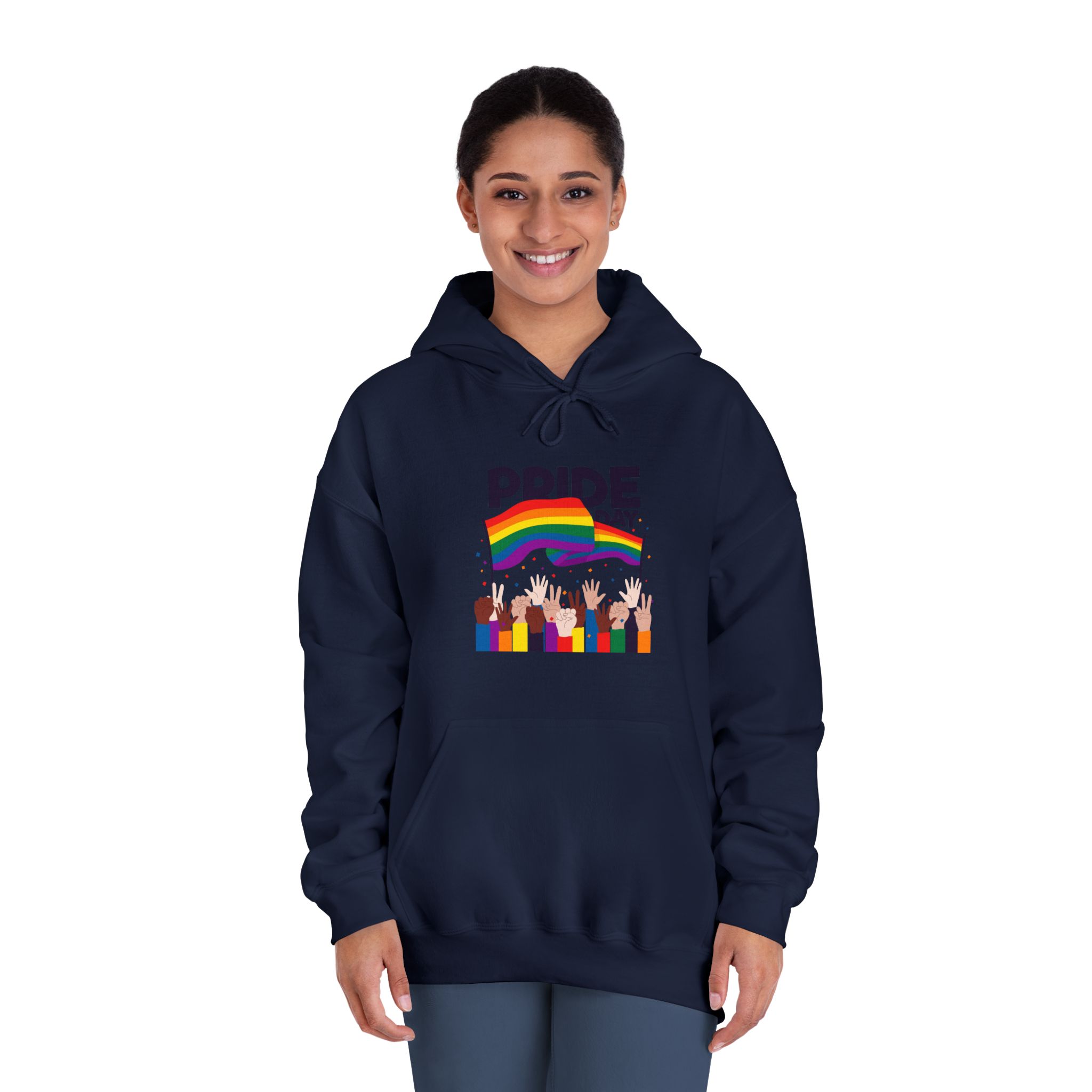 Pride Day Event With Rainbow Flag Theme Unisex Dryblend Hooded Sweatshirt - Image 32