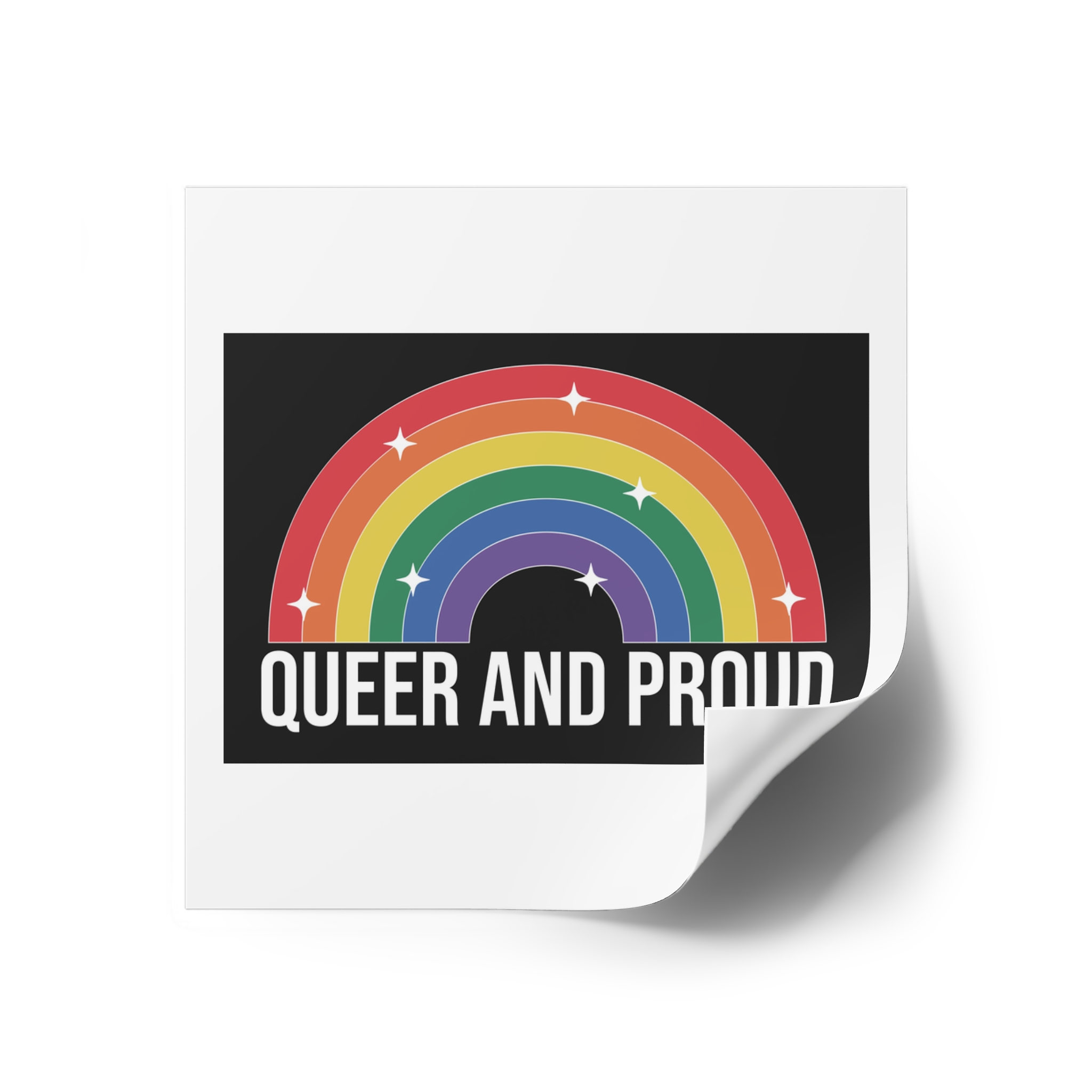 Pride Lgbtq Gay Typography Vector Tshirt Design(3) Laminate Stickers Square - Image 70