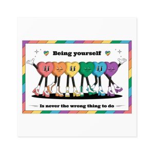 Illustration Pride Month Celebration Laminate Stickers Square