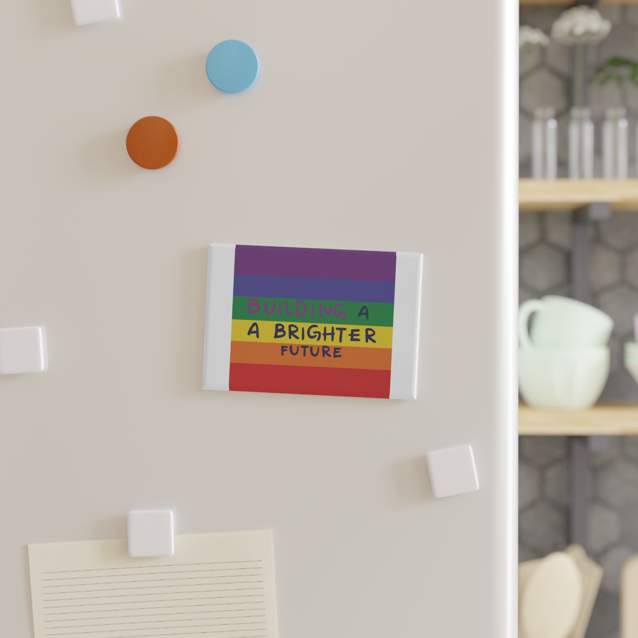 Rainbow Lgbt Flag Vector Illustration Pride Month Rainbow Lgbt Flag Vector Illustration Pri Button Magnet Rectangle 1 And 10 Pcs - Image 7