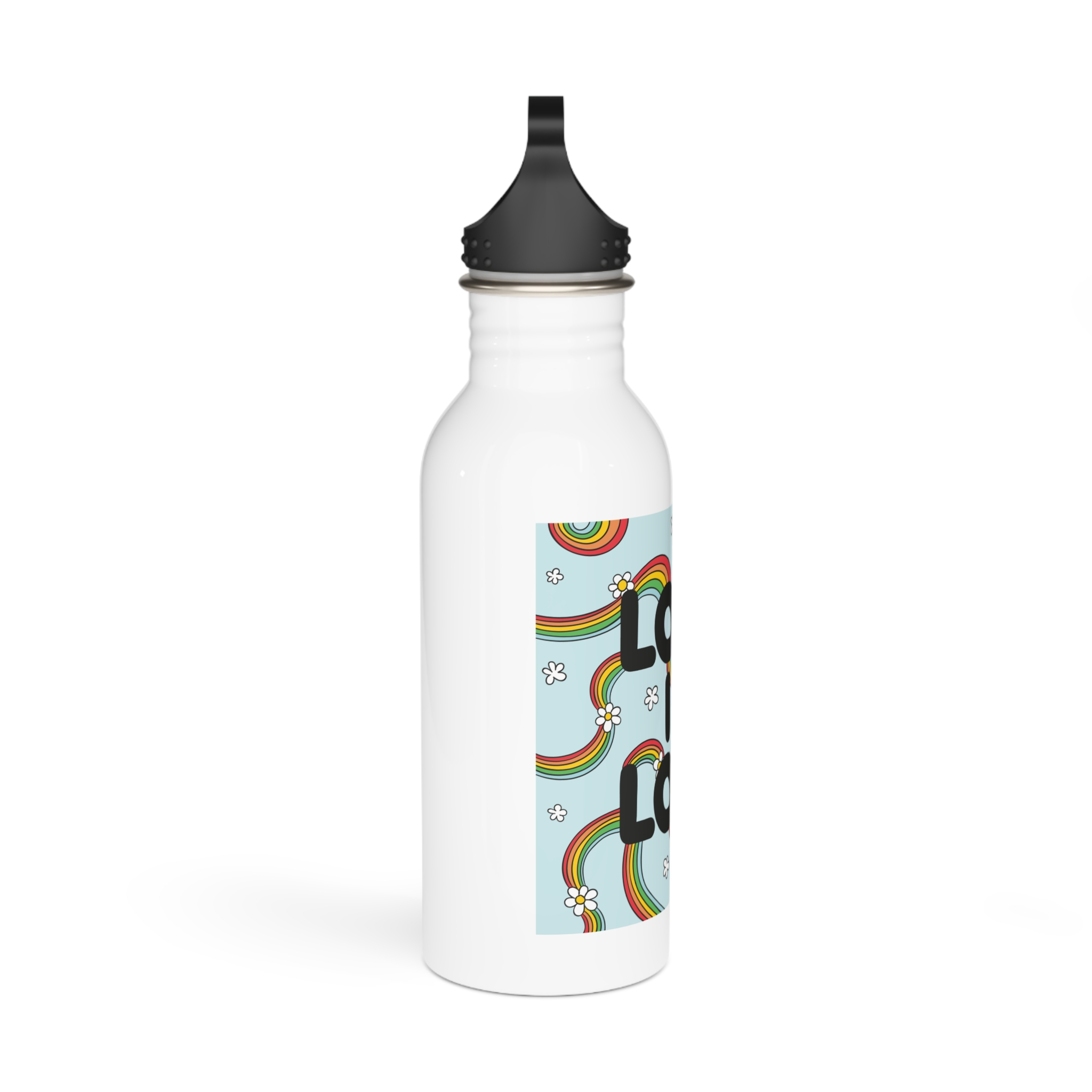 Pride Day Lettering Concept Stainless Steel Water Bottle - Image 2