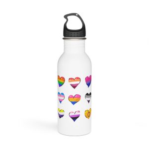 Flat Lgbt Pride Month Flags Collection Stainless Steel Water Bottle