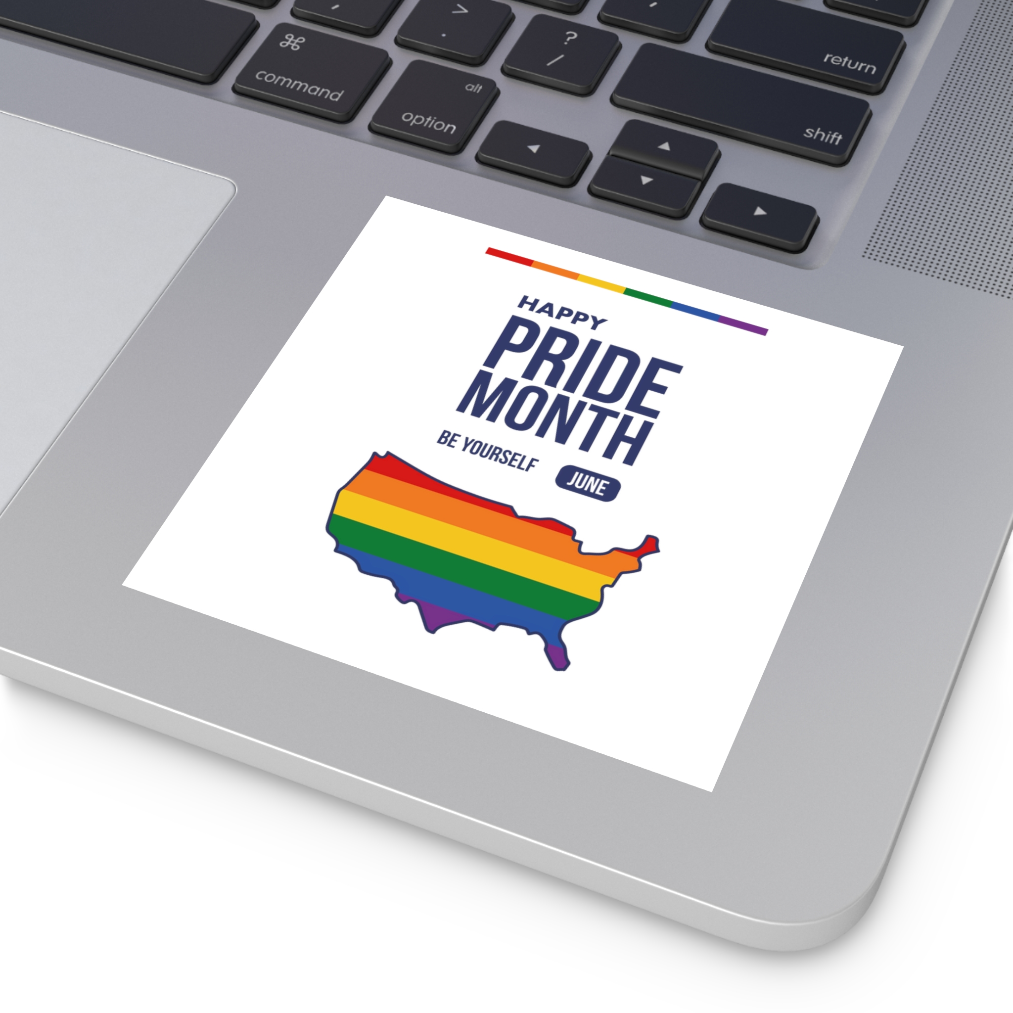 Lgbt Pride Month June 2026 Lesbian Gay Bisexual Transgender Lgbtq Flag Rainbow Love Vector (2) Laminate Stickers Square - Image 19