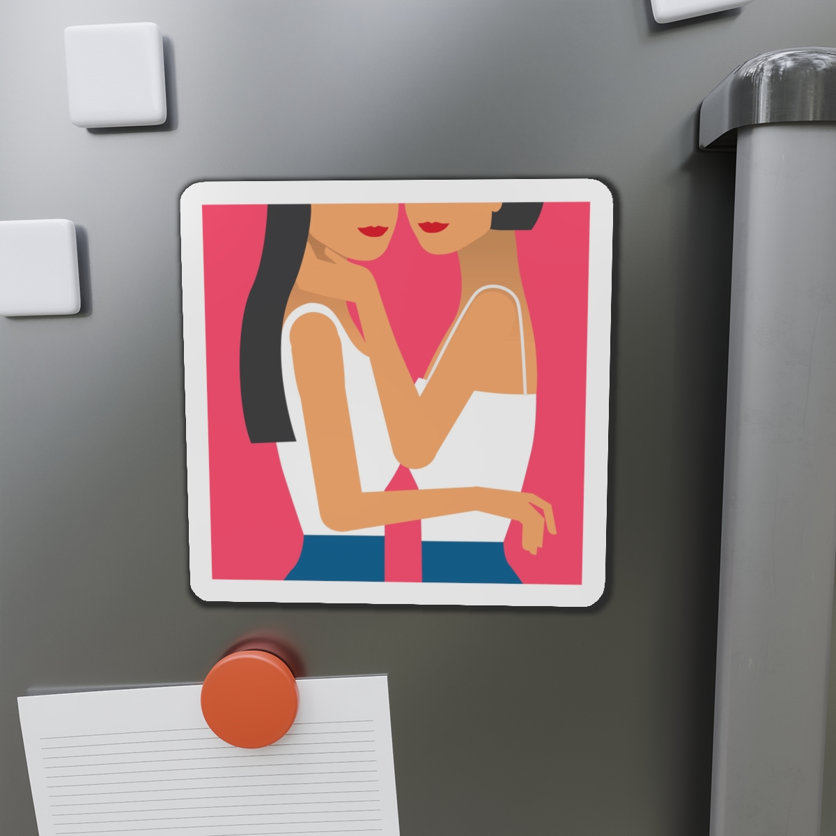 Lesbian Pride Design D1F3BE Die Cut Magnets - Image 14