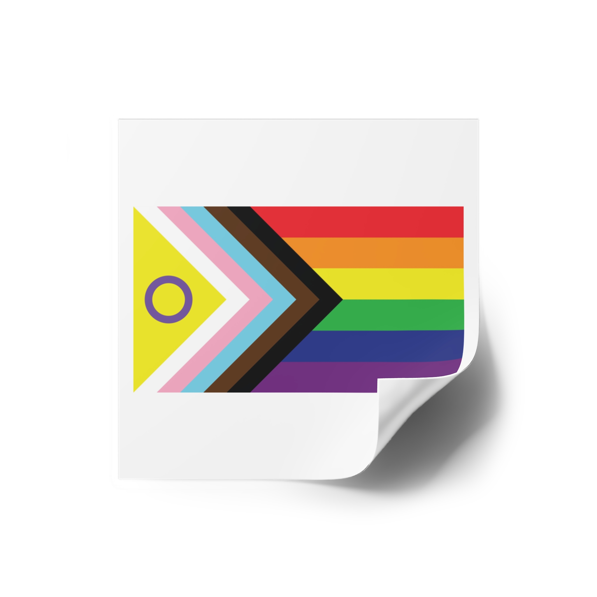 Illustration Rainbow Flag Art Vector Laminate Stickers Square - Image 2