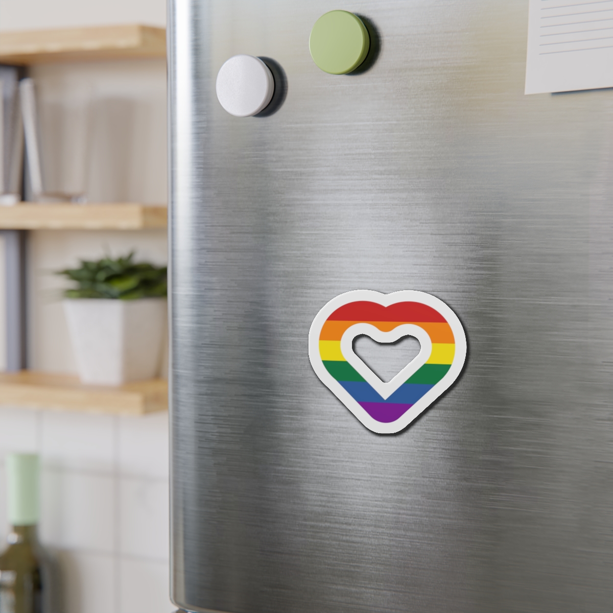 Pride Flag Heart Shape Icon Isolated White Background Lgbt Love Modern Sign Vector Illustration Die Cut Magnets - Image 9