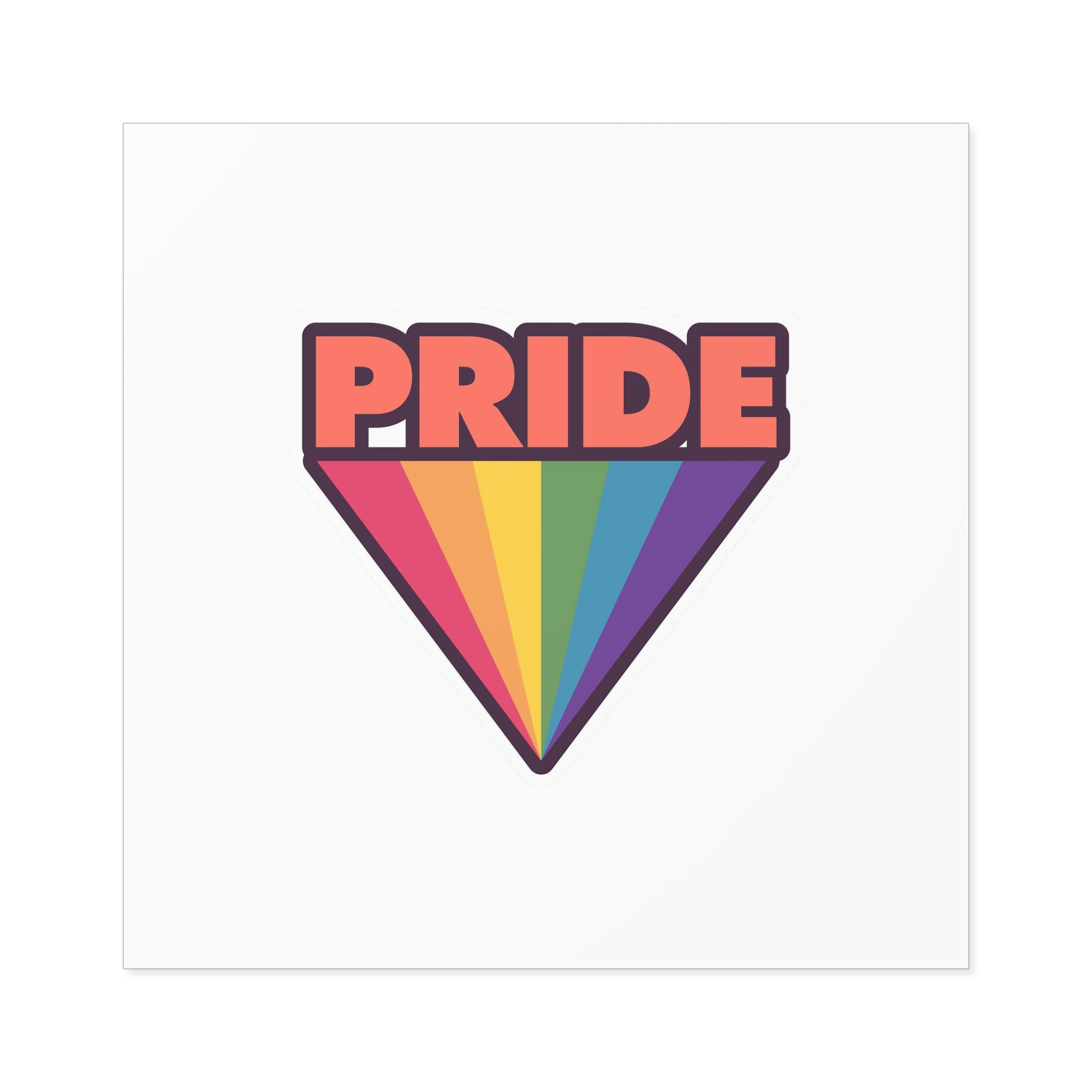 Pride With Rainbow1 Laminate Stickers Square - Image 49