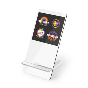 Flat Pride Day Badge Collection Mobile Display Stand For Smartphones