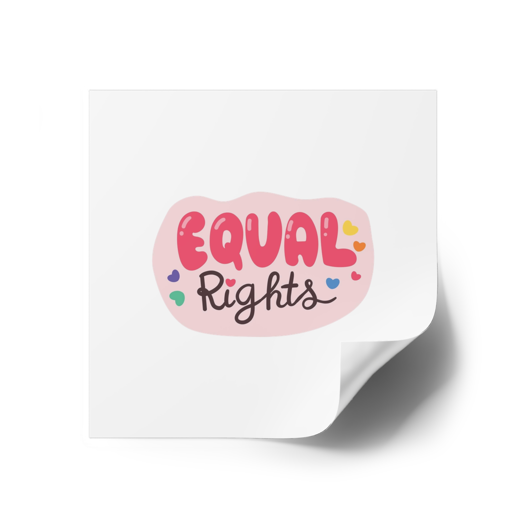 Lgbt Sticker Pack White Background Lgbtq Set Symbol Lgbt Pride Community Rainbow Elements Vector Hand Draw Illustration Hand Drawn Lettering (1) Laminate Stickers Square - Image 18