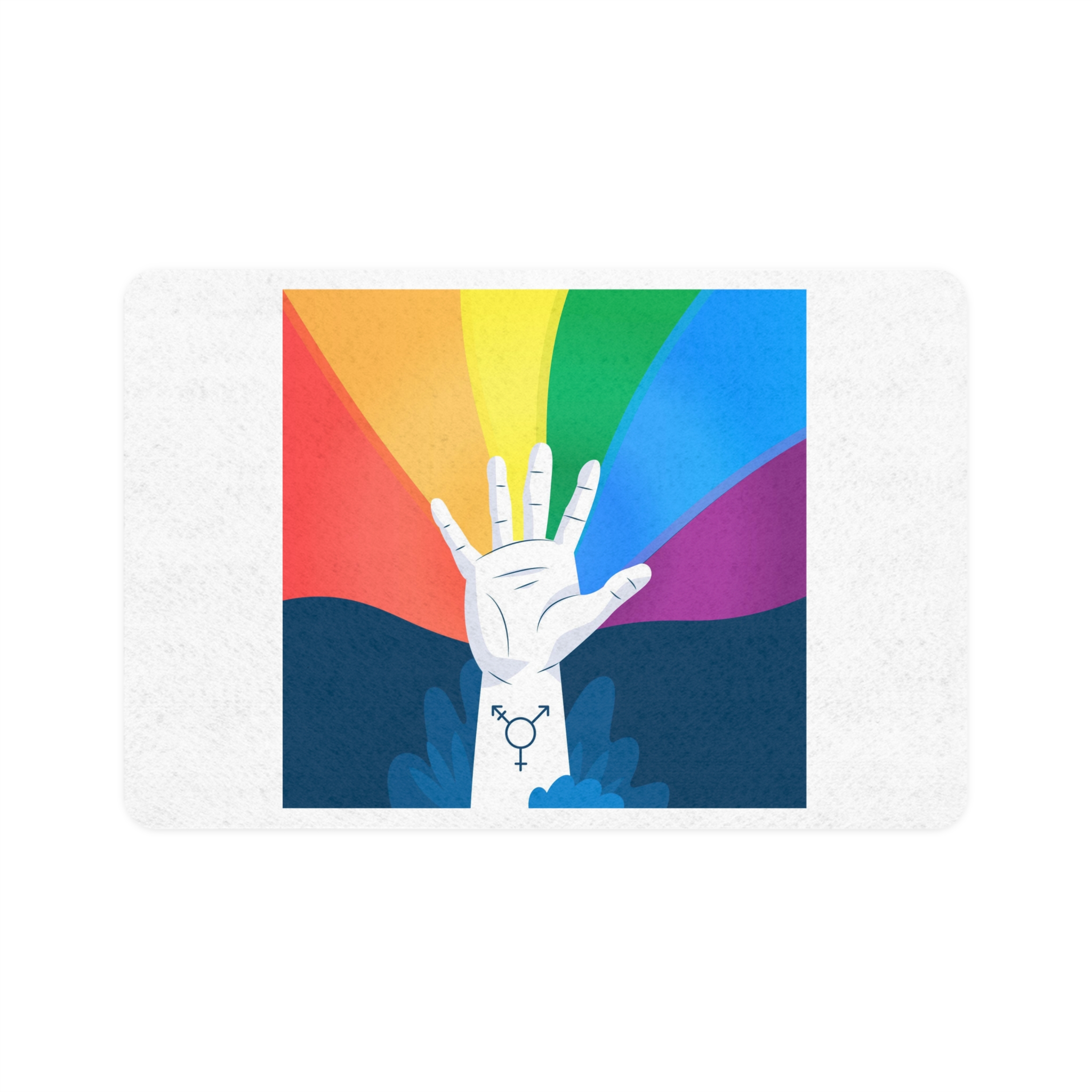 Pride Day Concept Pet Food Mat 12x18