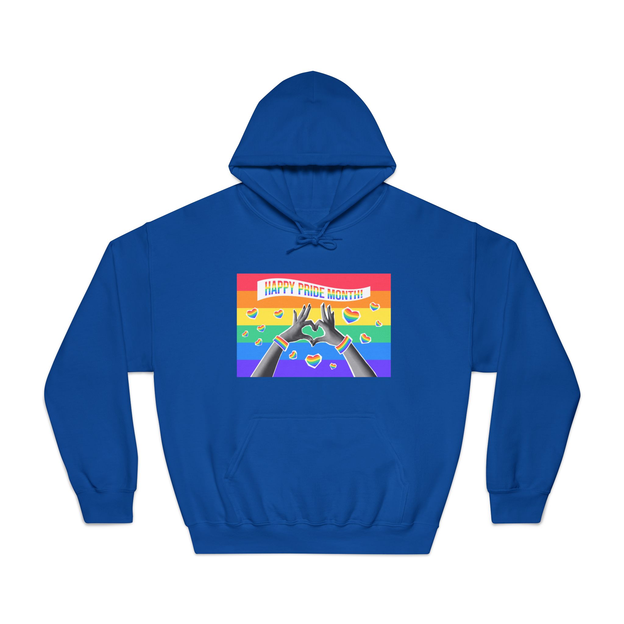 Lgbtq Pride Month Card Y2k Style Trendy Retro Collage Halftone Hands Unisex Dryblend Hooded Sweatshirt - Image 25