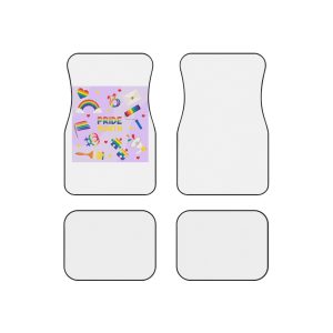Pride Month Lgbtq Symbol Rainbow Colors Cute Elements Set Car Mats Set Of 4