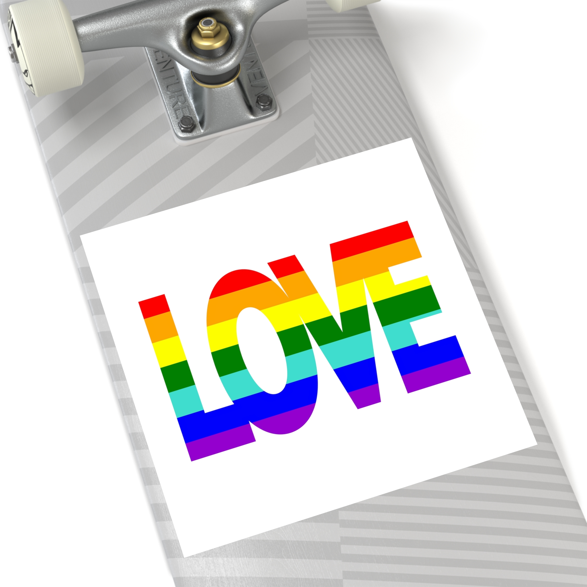 Lgbt Pride Flag Rainbow Flag Background Multicolored Peace Flag Movement Original Colors Symbol Laminate Stickers Square - Image 52