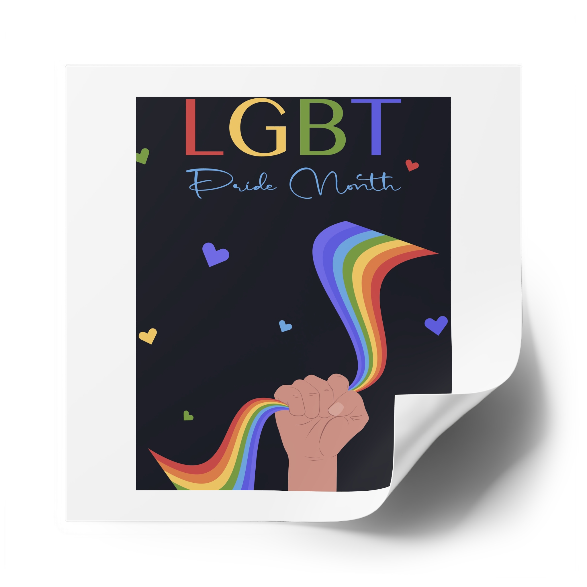 Poster Lgbt Pride Month Laminate Stickers Square - Image 50