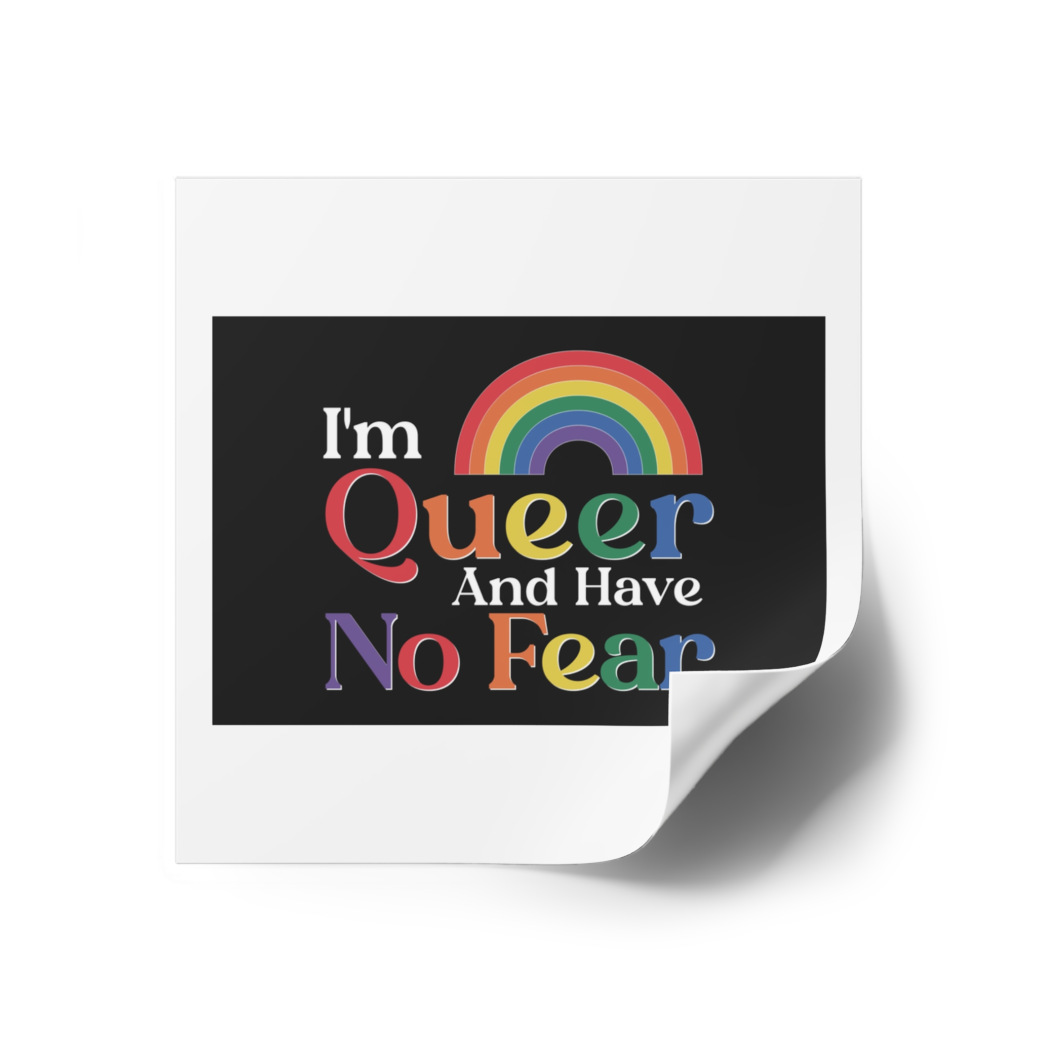Pride Lgbtq Gay Typography Vector Tshirt Design(13) Laminate Stickers Square - Image 22