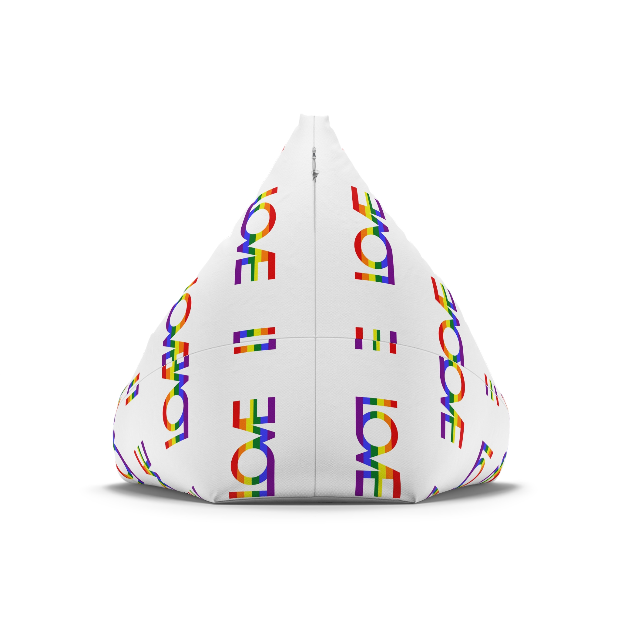 Inscription Love With Colors Lgbt Flag Vector Illustration Bean Bag Chair Cover - Image 6