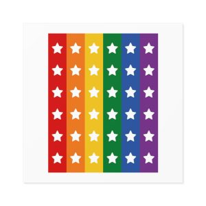 Lgbt Pride Month June Lesbian Gay Bisexual Transgender Lgbtq Flag Rainbow Vector(3) (1) Laminate Stickers Square
