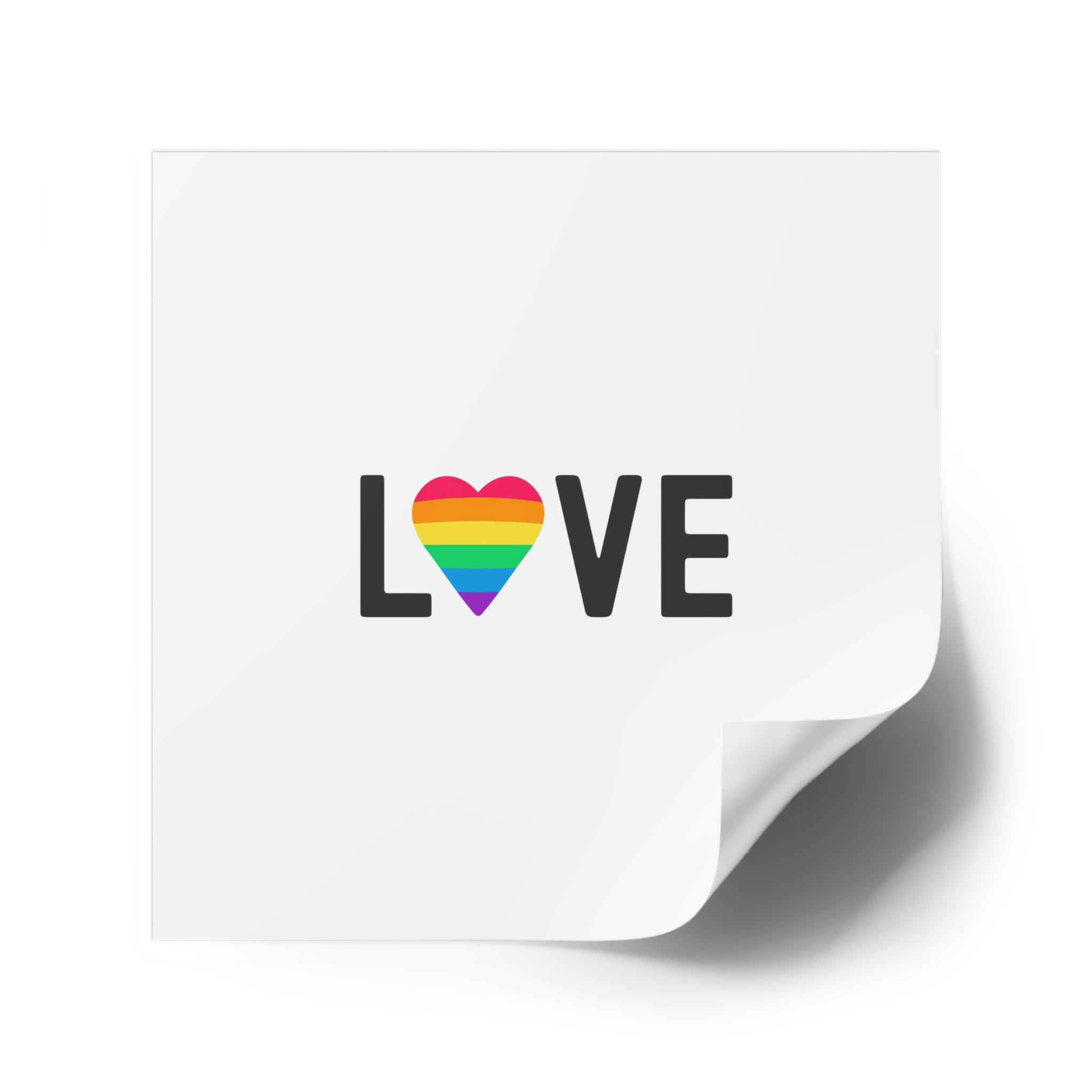 Love Lgbt Rainbow Heart Diversity Love Flag Flat Vector Illustration Laminate Stickers Square - Image 34