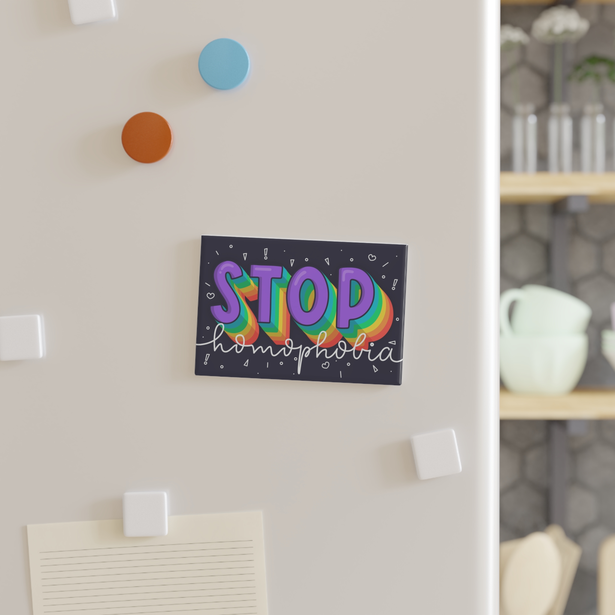 Stop Homophobia Concept Button Magnet Rectangle 1 And 10 Pcs - Image 7