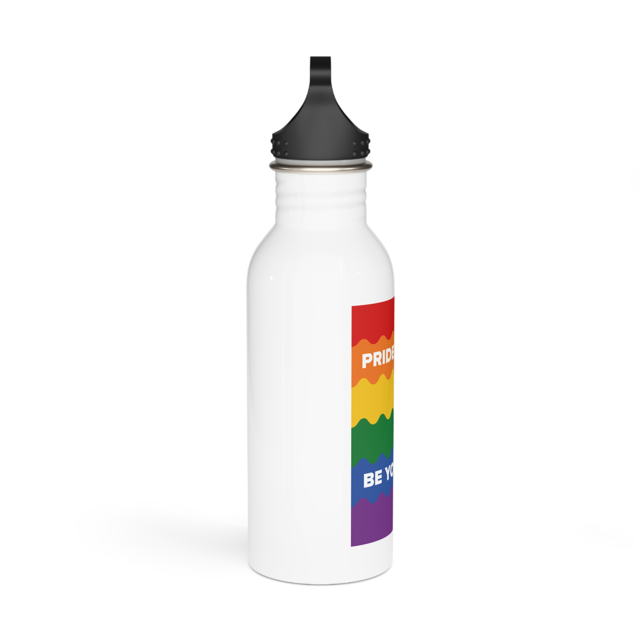 Lgbt Pride Month June Lesbian Gay Bisexual Transgender Lgbtq Flag Rainbow Vector Stainless Steel Water Bottle - Image 2