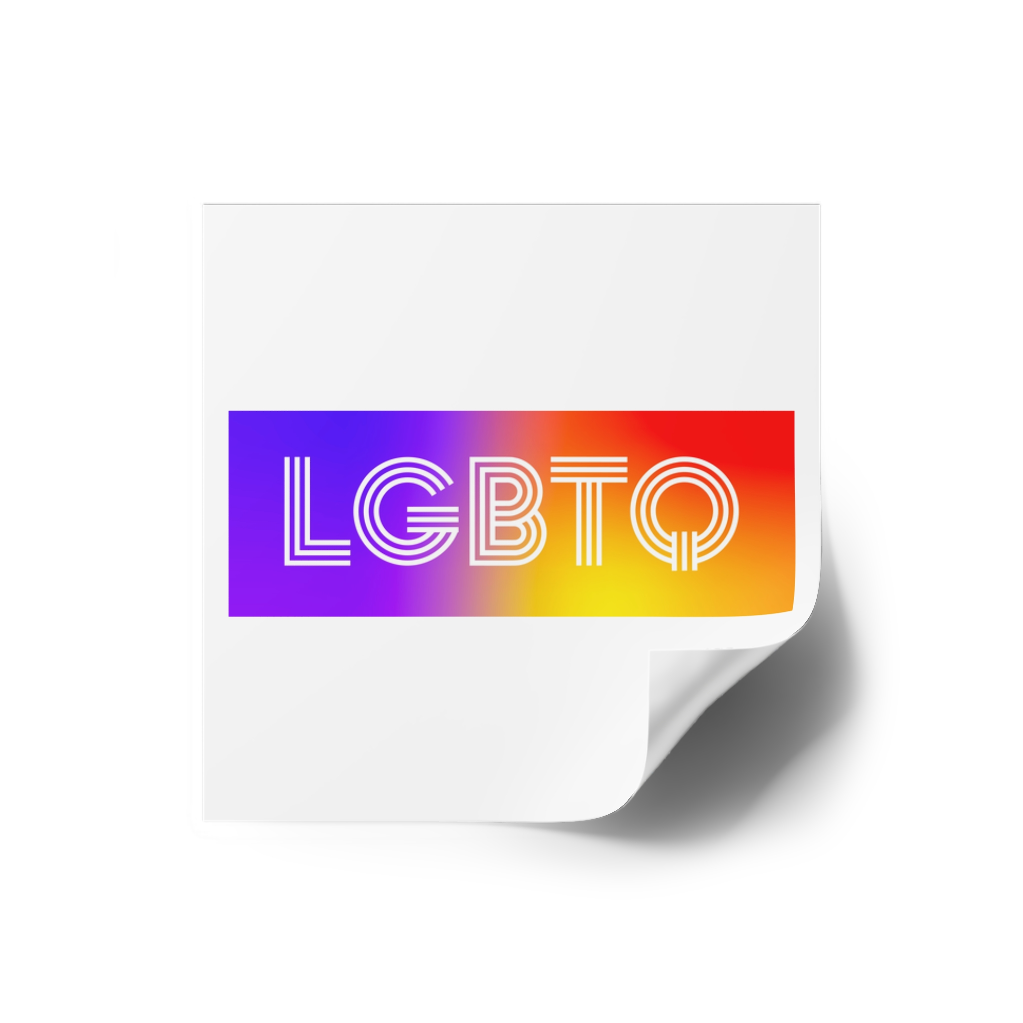 Lgbtq Typography With Rainbow Gradient Background Colorful Vibrant Pride Concept Poster Banner Laminate Stickers Square - Image 2