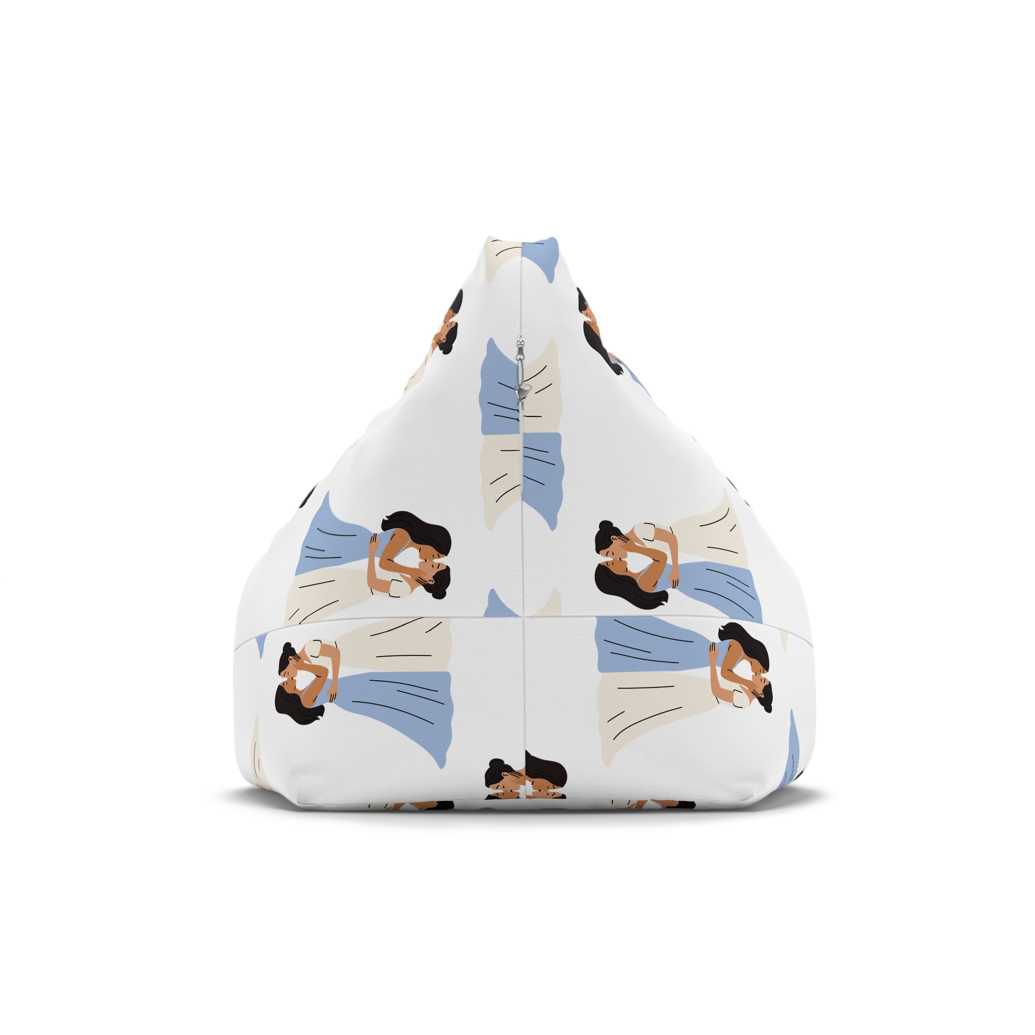 Romantic Lesbian Couple Kissing Wedding Dresses Bean Bag Chair Cover - Image 2
