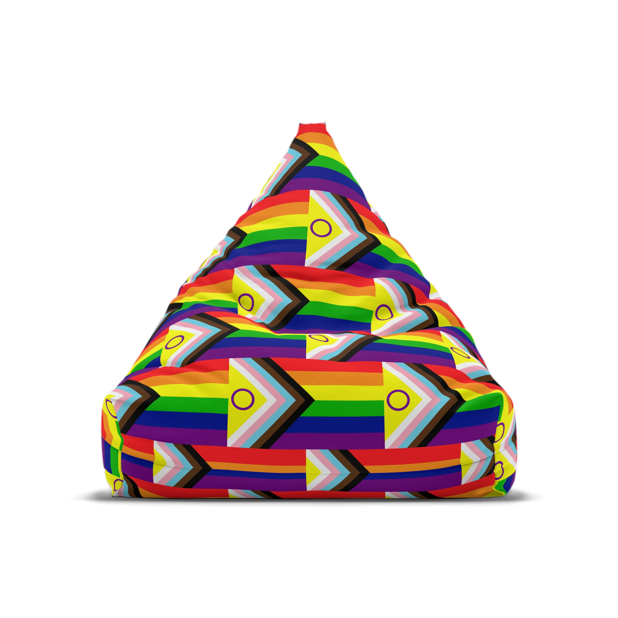 Lgbtq Pride Flag New Lgbtq Pride Flag Vector Updated Intersex Inclusive Progress Pride Flag Bean Bag Chair Cover - Image 5