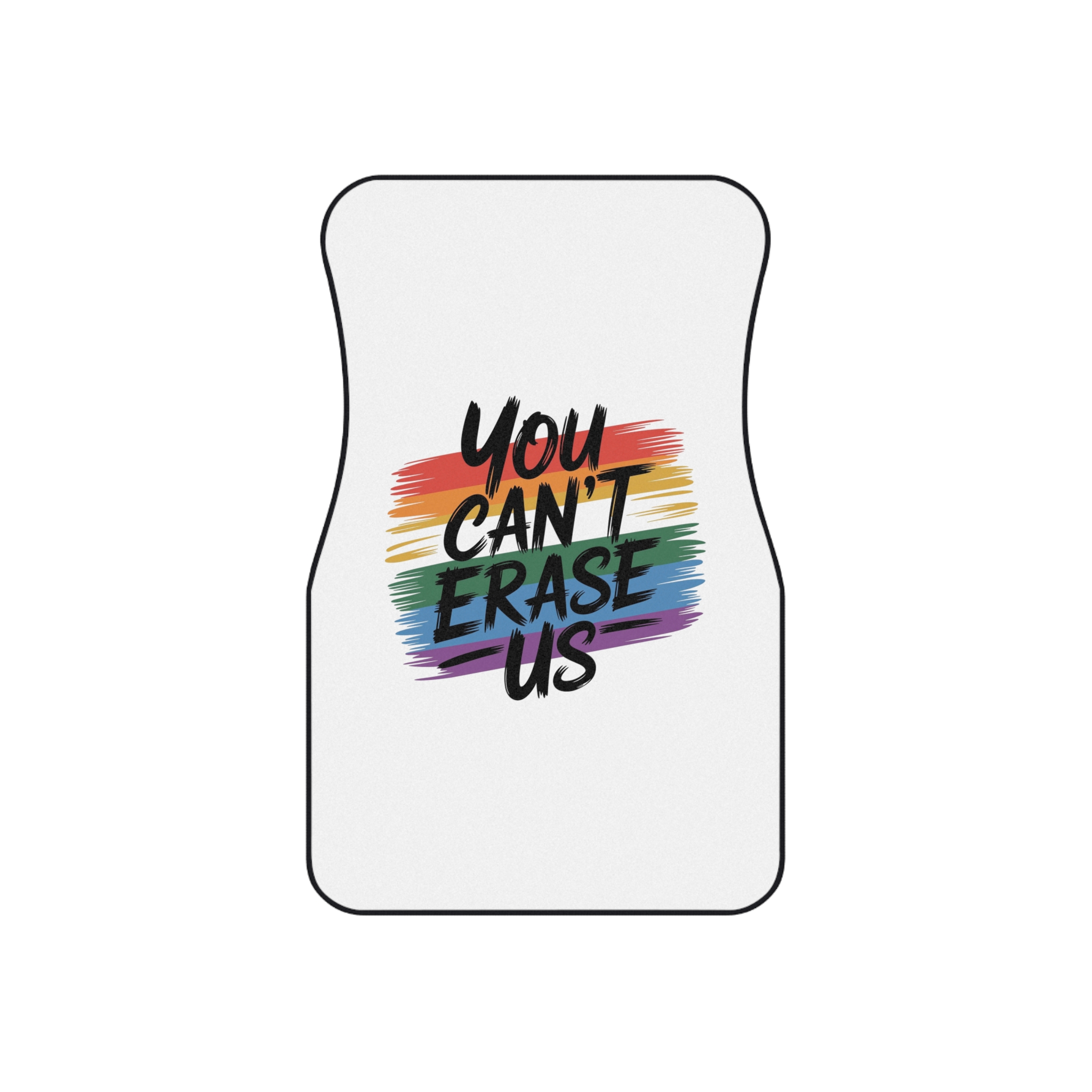 You Cant Erase Us T Shirt Design Isolated White Background Car Mats Set Of 4 - Image 2