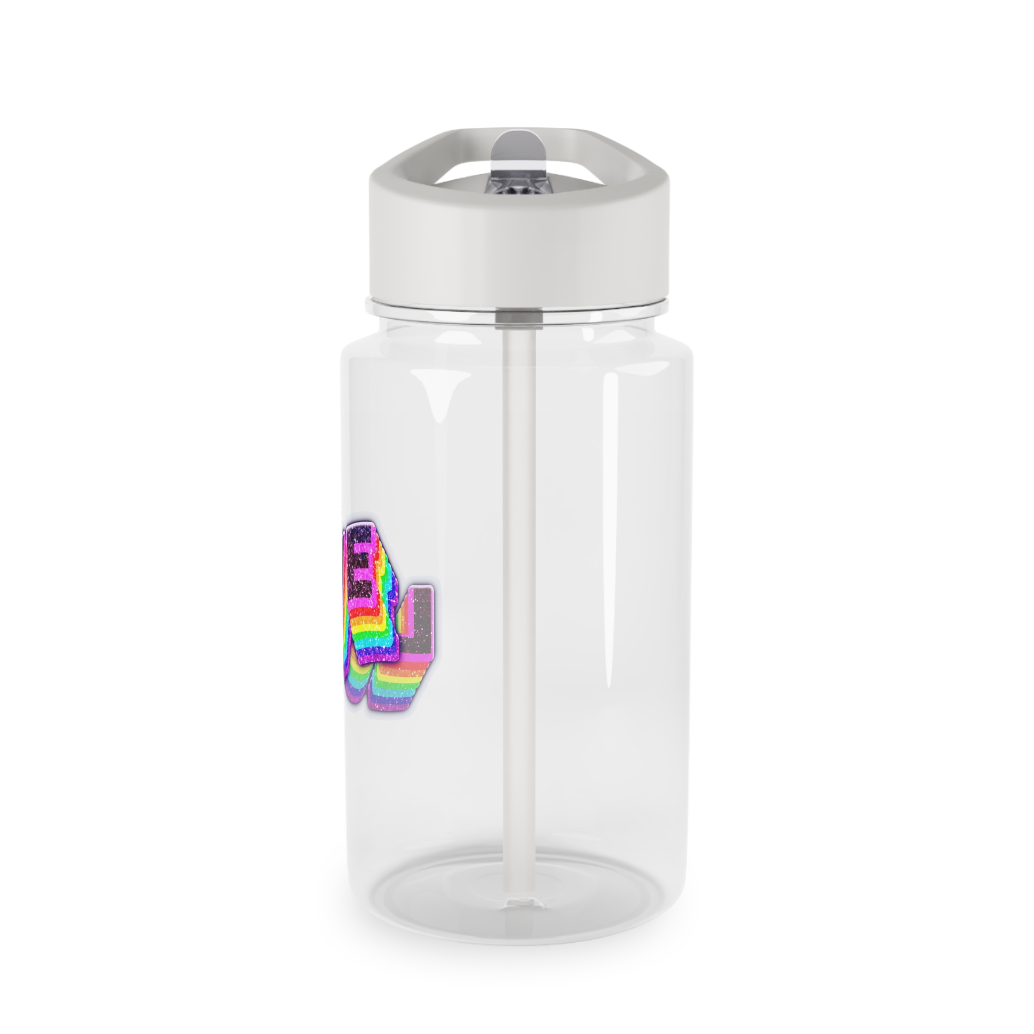 Love Png Word Rainbow Typography Tritan Water Bottle - Image 3