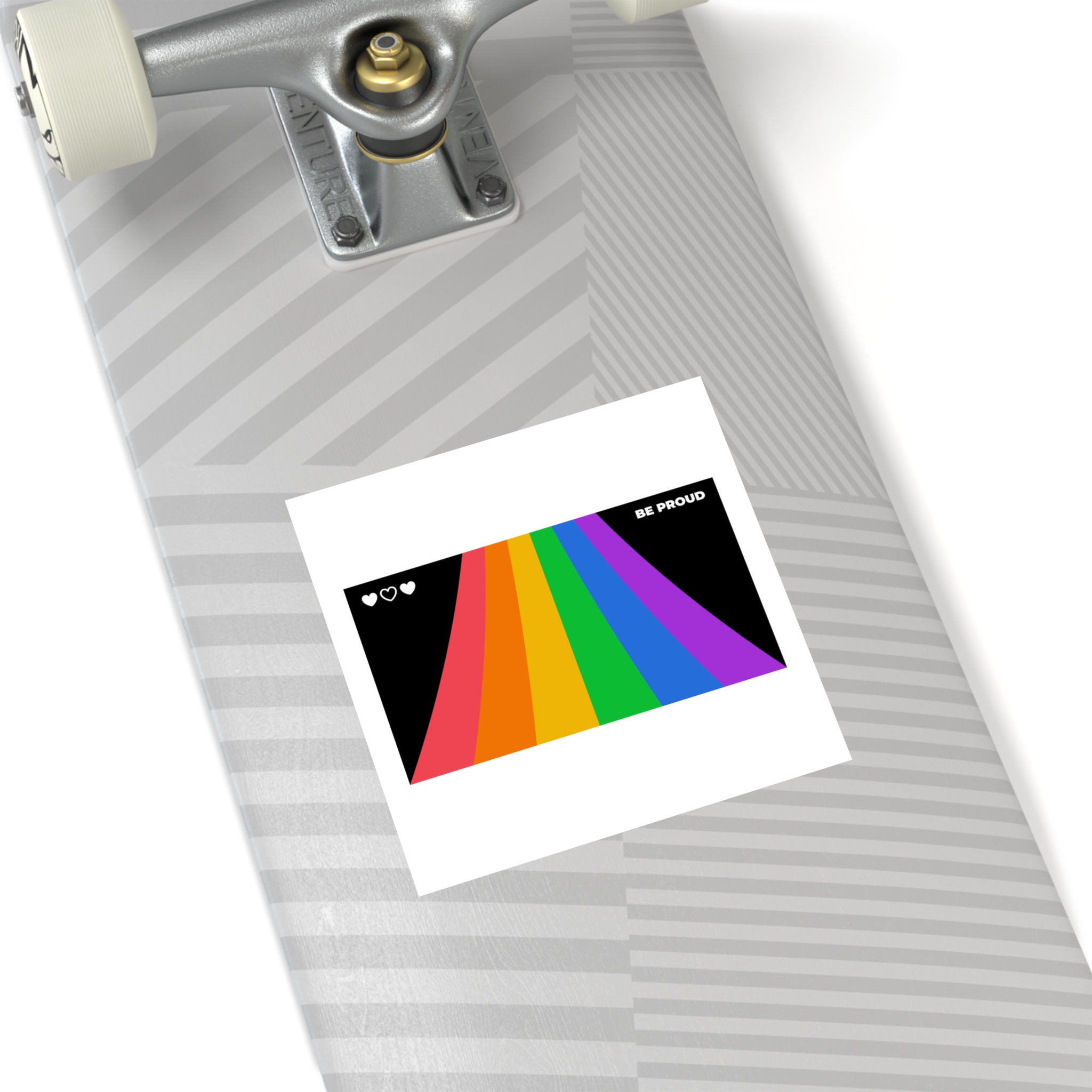 Modern Colorful Pride Zoom Background Laminate Stickers Square - Image 36