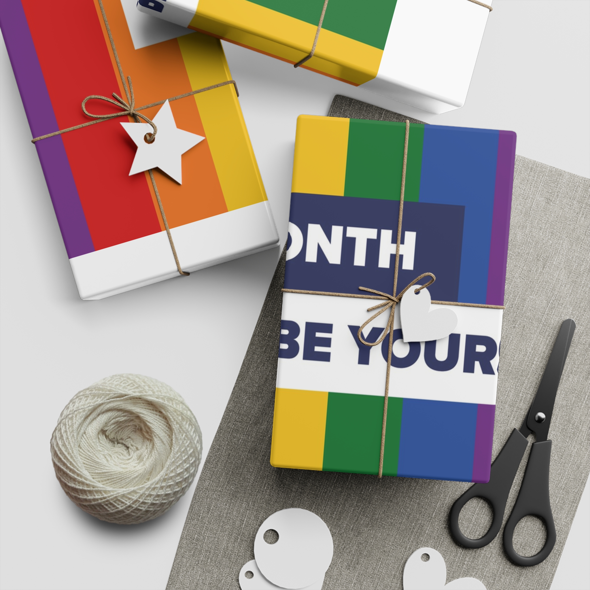 Lgbt Pride Month June Lesbian Gay Bisexual Transgender Lgbtq Flag Rainbow Vector2 Gift Wrapping Paper Sheets 1pc - Image 5