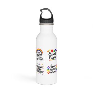 Hand Drawn Pride Day Badge Collection Stainless Steel Water Bottle