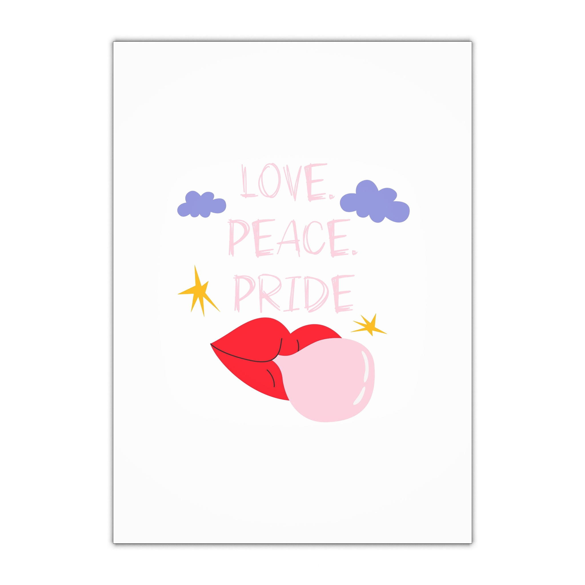 Pride Month Cartoon Funky Card Lgbt Festive Groovy Retro Poster Tolerance Freedom Gift Wrapping Paper Sheets 1pc
