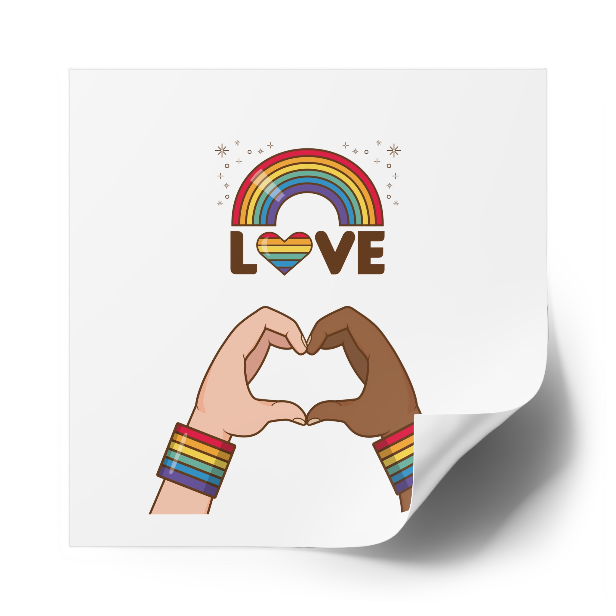 Lgbt Pride Element Collection Laminate Stickers Square - Image 58