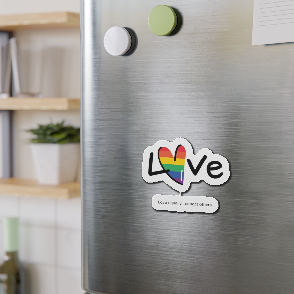 Love Letter Pride Rainbow Lettering Text Writing Pattern Freedom Love Heart Homo Colors Flag Parade(1) (1) Die Cut Magnets - Image 12
