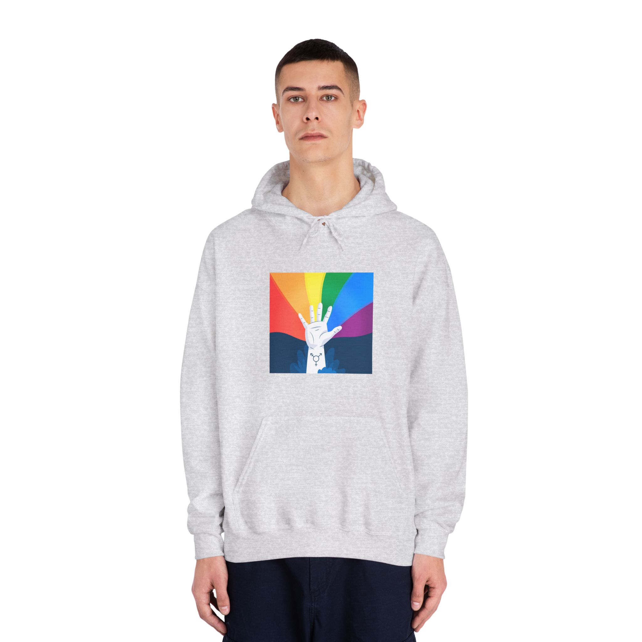 Pride Day Concept Unisex Dryblend Hooded Sweatshirt - Image 7