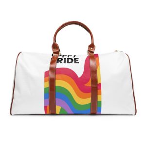 Happy Pride Month Rainbow Background Template Design Waterproof Travel Bag